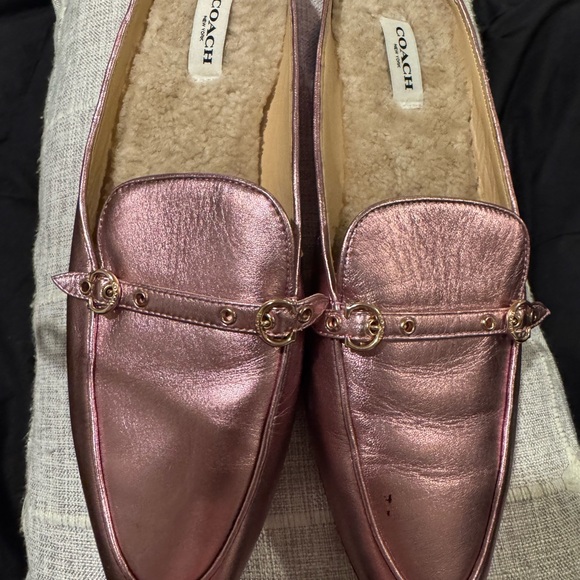 Coach Irene Shearling Metallic Pink
Leather Mules size 9.5 - Picture 8 of 11